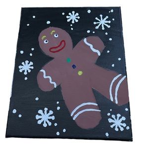 Hand-Crafted Gingerbread Painting